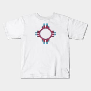 Turquoise & Red Zia Kids T-Shirt